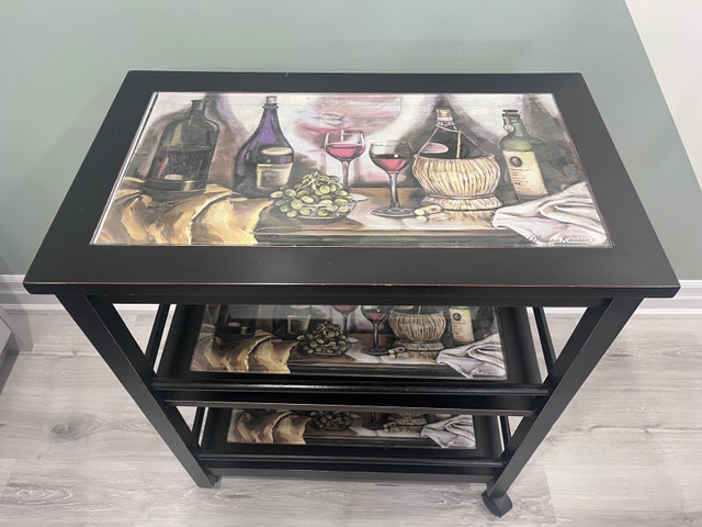 Wine Cart with wheels (side table) - photo 2