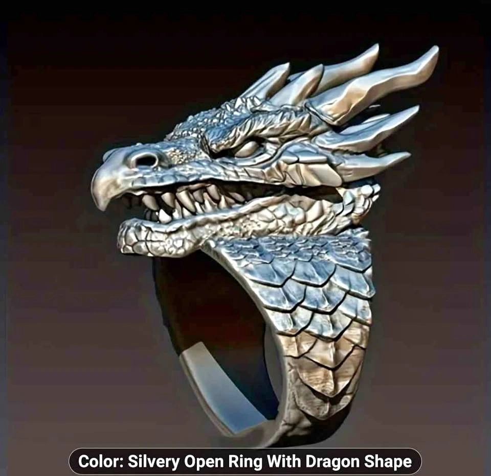 Men's Dragon Head Ring