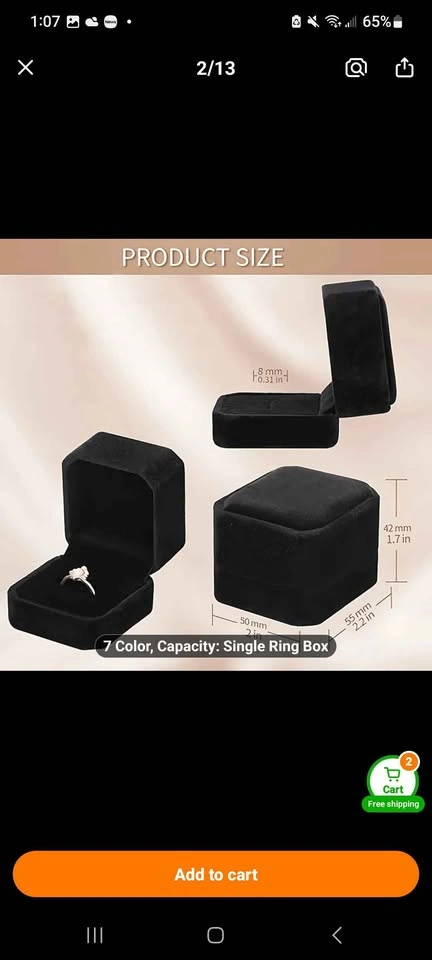 Velvet Ring Jewelry Box - Perfect Gift - photo 3