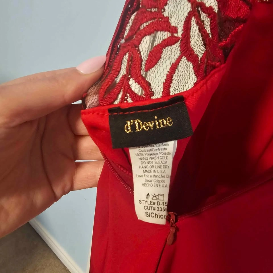 Red evening gown - photo 4