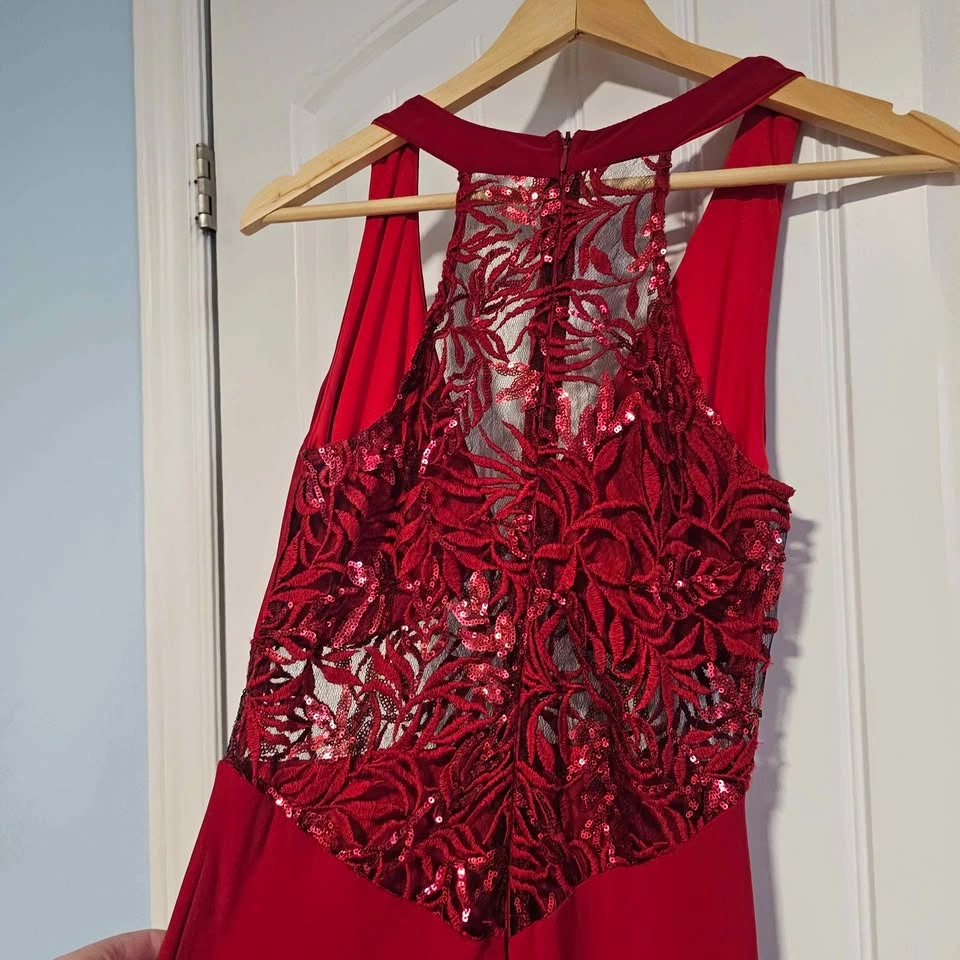 Red evening gown - photo 5