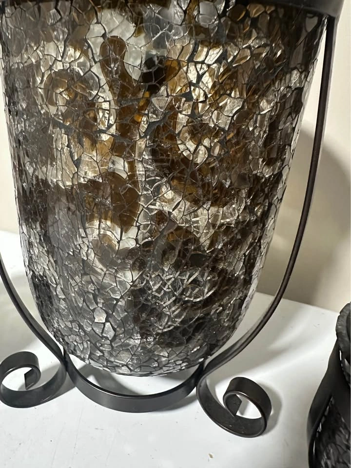 Party Lite Modern Mosaic Glass Tealite/Candle Holders - photo 2