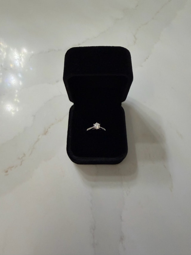1ct Moissanite Ring - Size 6 Band (92.5 Silver)