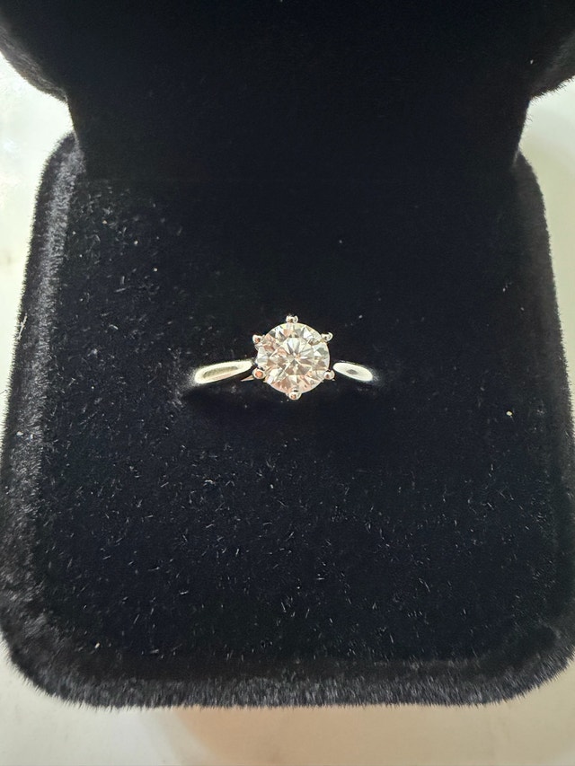 1ct Moissanite Ring - Size 6 Band (92.5 Silver) - photo 2