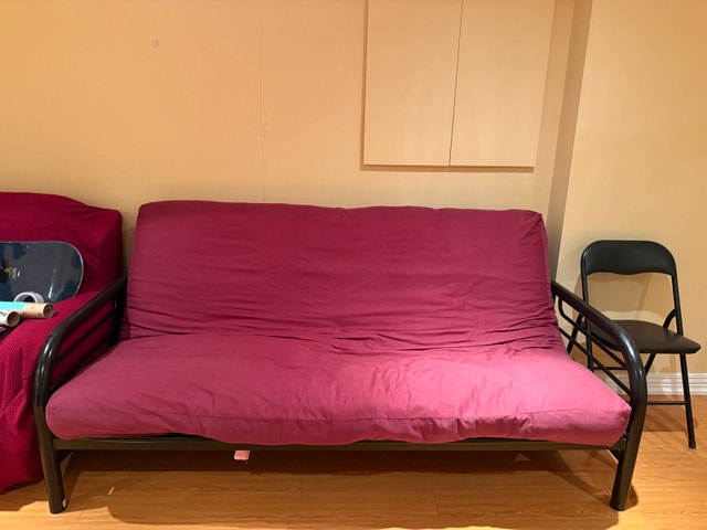 Futon with metal frame in Excellent Used Condition