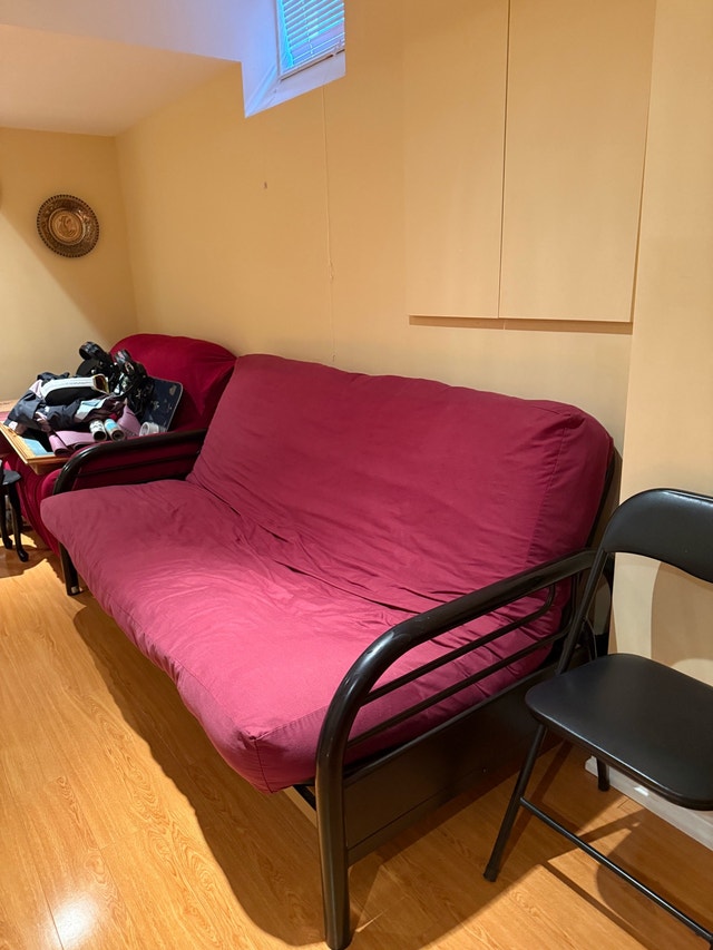Futon with metal frame in Excellent Used Condition - photo 2