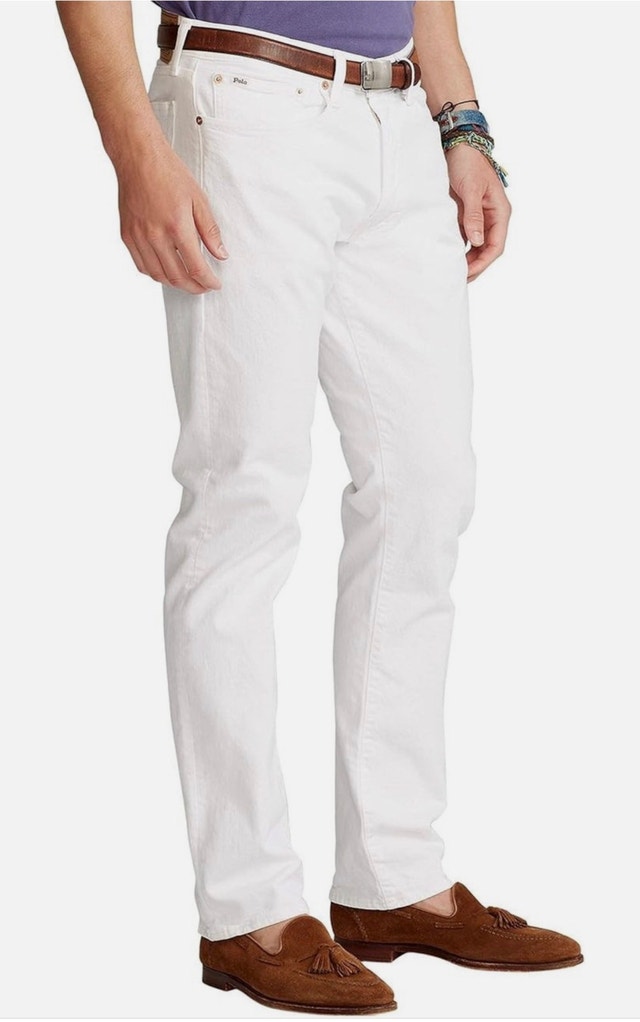 New Polo Ralph Lauren White Denim Jeans 38x30 - photo 2