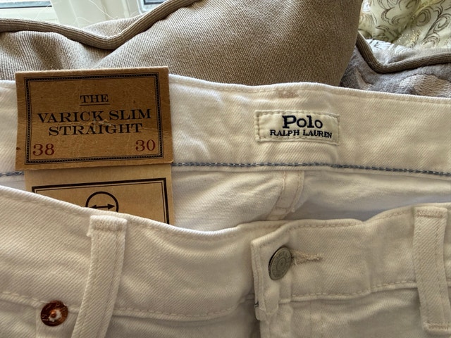 New Polo Ralph Lauren White Denim Jeans 38x30 - photo 3