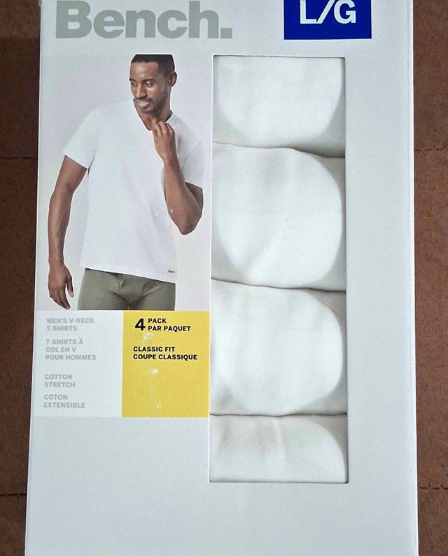 BENCH T-Shirts Size: L White/Black $5 Each