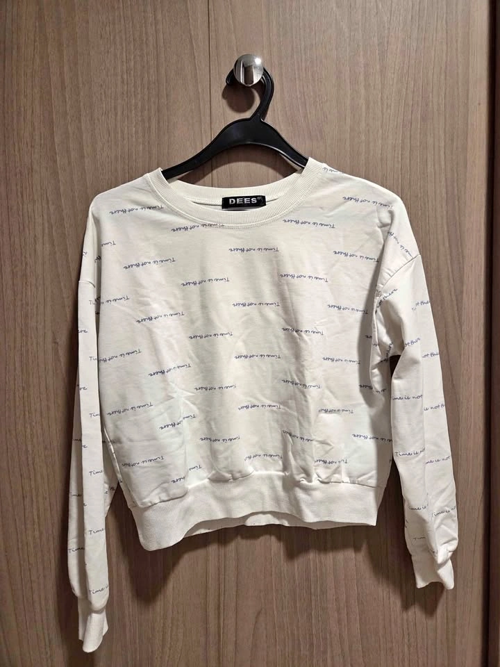 White Cropped Long Sleeve Top