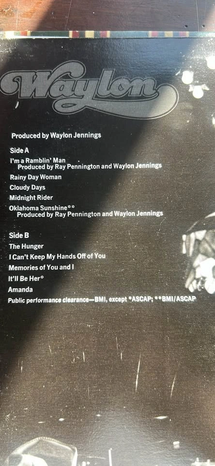 Waylon Jennings - The Ramblin’ Man (1974) Vinyl - RCA Pressing - photo 3
