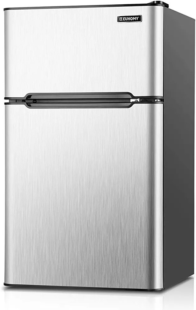 Euhomy Mini Fridge with Freezer, 3.2 Cu.Ft