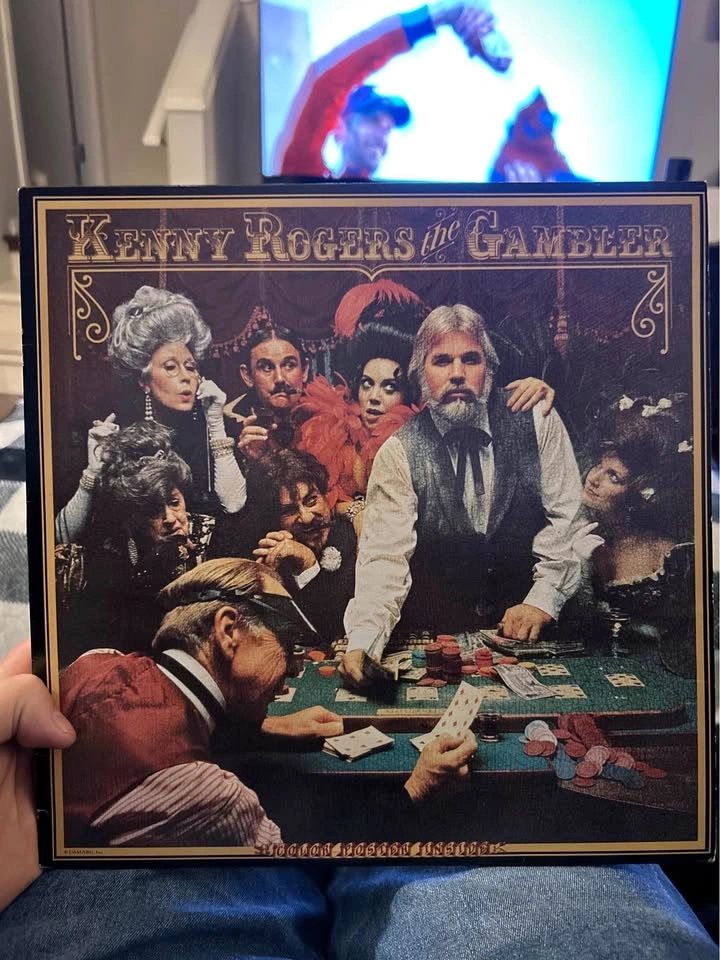 1978 Kenny Rogers "The Gambler" Vinyl Record w/ Poster