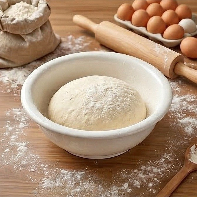 Simple White Kitchen Mixing & Serving Bowl