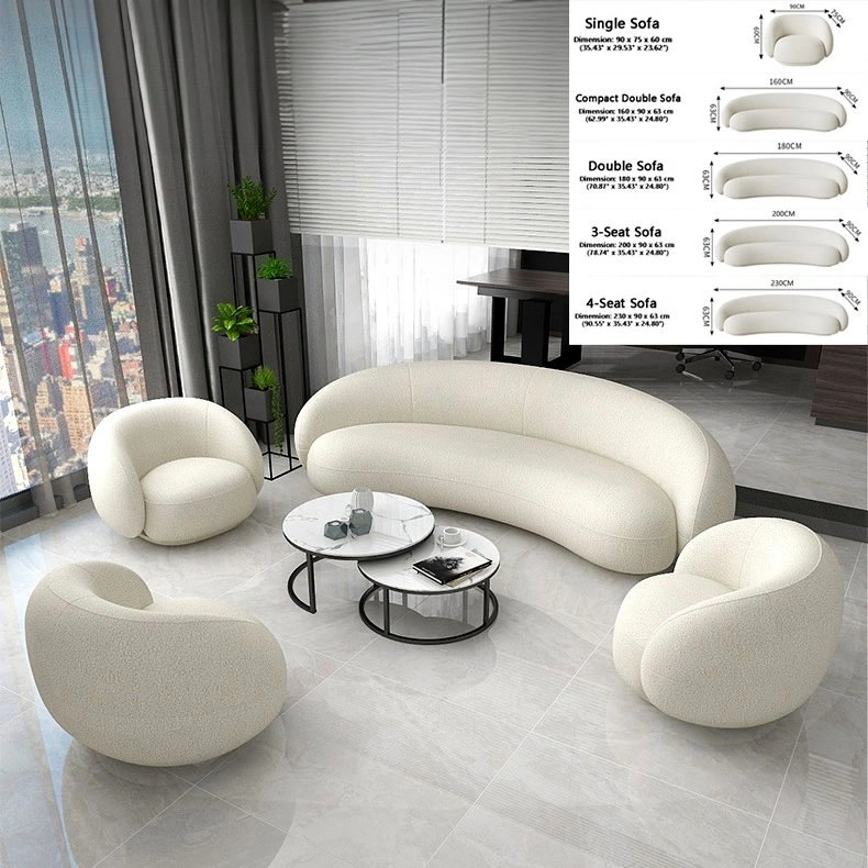 SOB033 A1446 Scandinavian Cloud Sofa - White