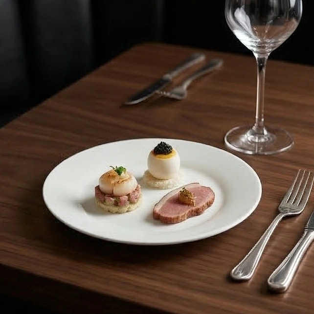 White Ceramic Flat Plate - Shallow Dish (From $1) - photo 2