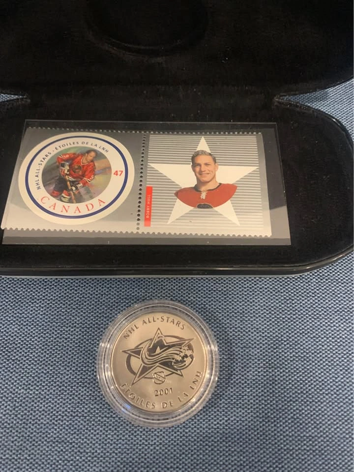 Bobby Hull All Star Stamp and Medallion Set - photo 2