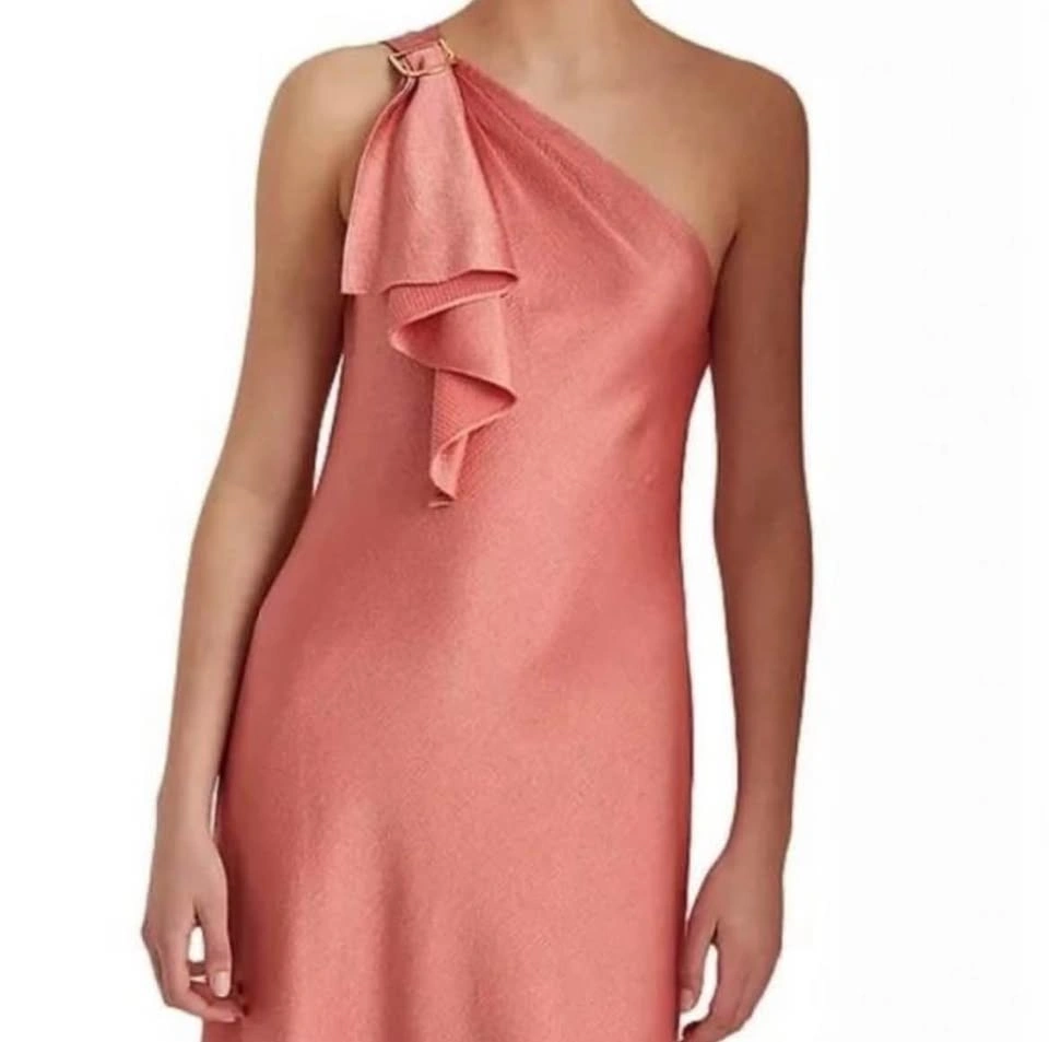 Ralph Lauren Dress One-Shoulder Satin Cocktail Dress - photo 2