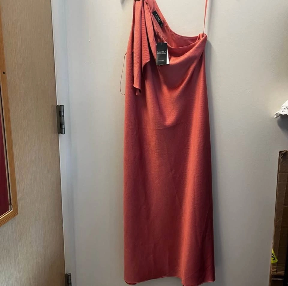 Ralph Lauren Dress One-Shoulder Satin Cocktail Dress - photo 4