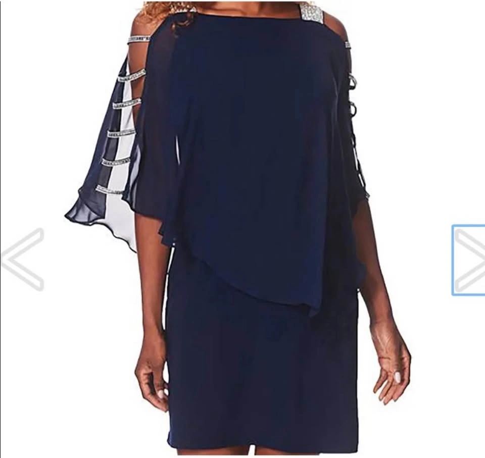 MSK Navy Chiffon Dress - photo 2