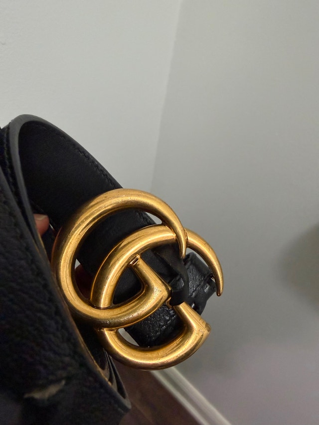 Authentic Gucci Double G Belt Buckle – Vintage Gold
