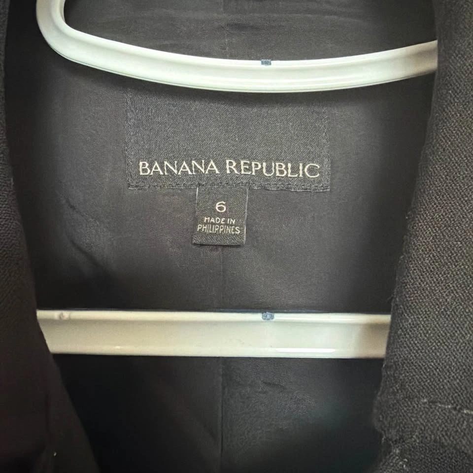 Banana Republic Black Moto-Style Zip Jacket - Size 6 - photo 2