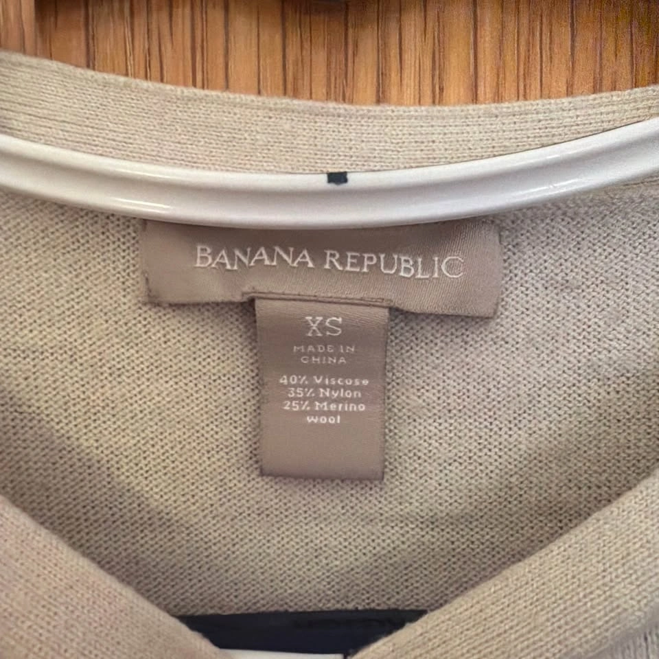Banana Republic Striped Crewneck Sweater - Neutral Gray Tones - photo 2