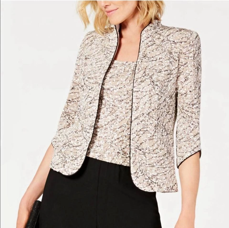 Macy's Alex Evenings 2-Piece Beige Sparkly Top