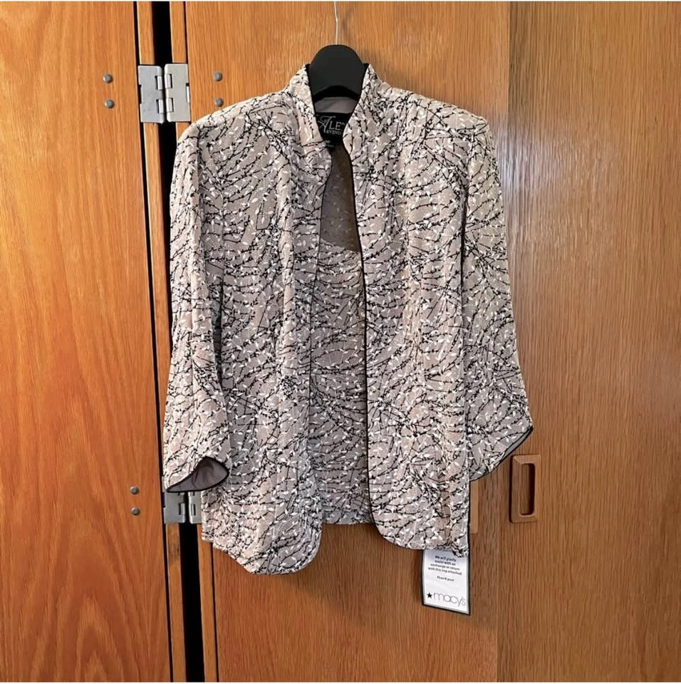 Macy's Alex Evenings 2-Piece Beige Sparkly Top - photo 2