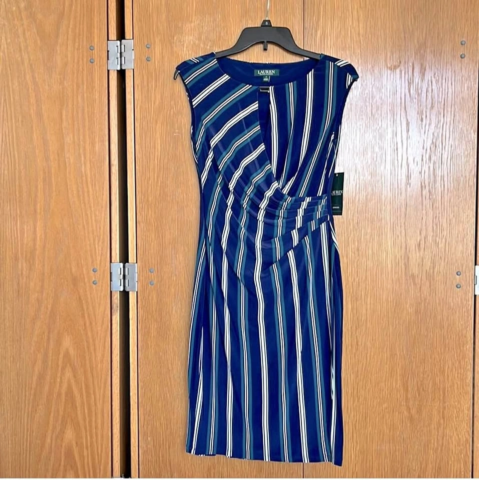 Ralph Lauren Navy striped dress