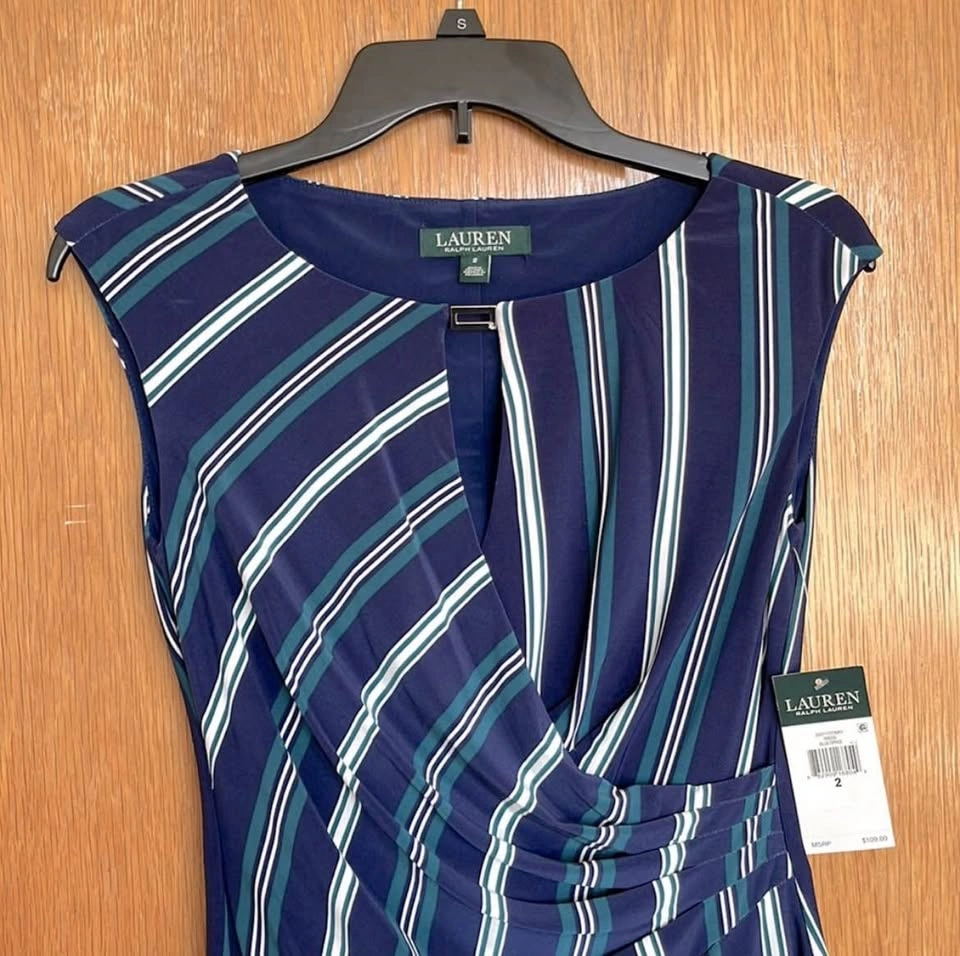 Ralph Lauren Navy striped dress - photo 3