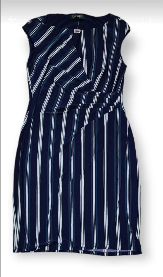 Ralph Lauren Navy striped dress - photo 4