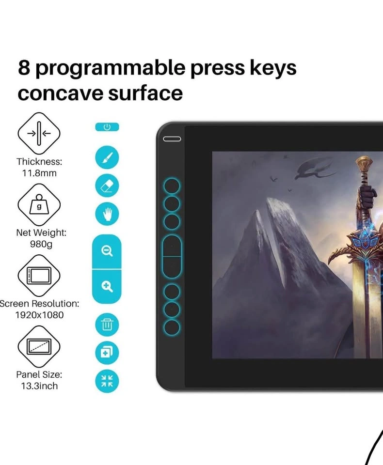 HUION Kamvas 13 Drawing Tablet (Brand New, Sealed) – Pen Display - photo 4