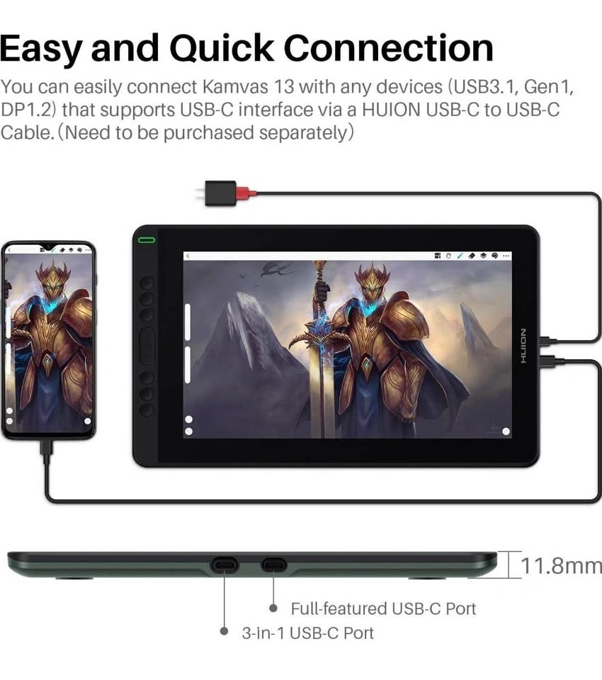 HUION Kamvas 13 Drawing Tablet (Brand New, Sealed) – Pen Display - photo 5