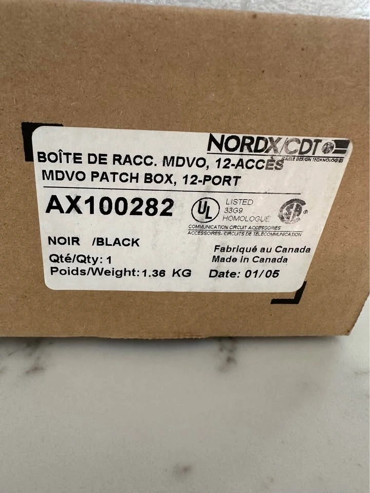 Nordx/CDT IBDN MDVO 12-Port Patch Box AX100282 - photo 2