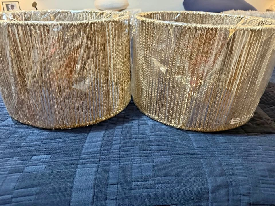 Hemp cord lampshades