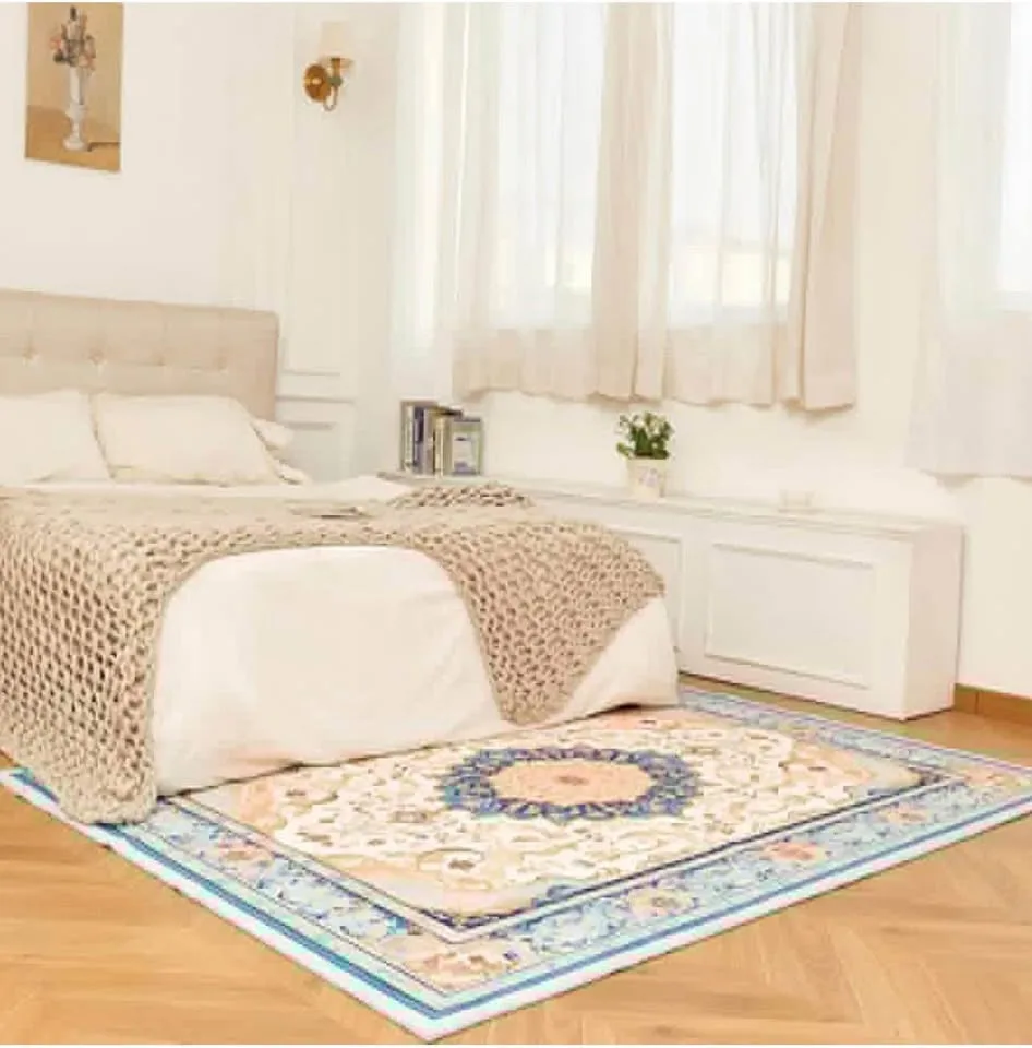 New Boho Floral area rug machine washable 6.5’ X 9.8’ image indicator(4)