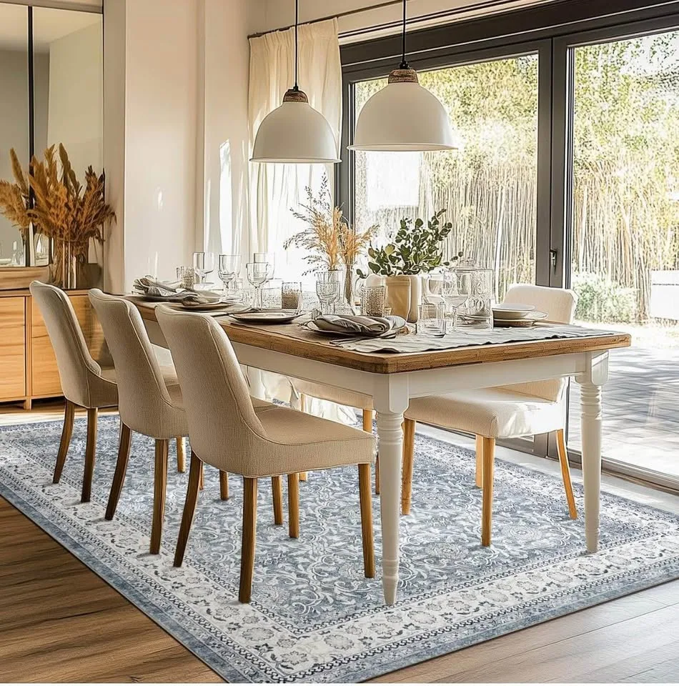 New Area Rug 8X10 - Teal/Light Blue image indicator(6)