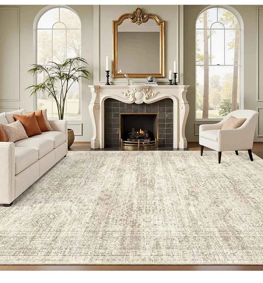 Washable Area Rug 8x10, Large Soft Rugs for Living Room