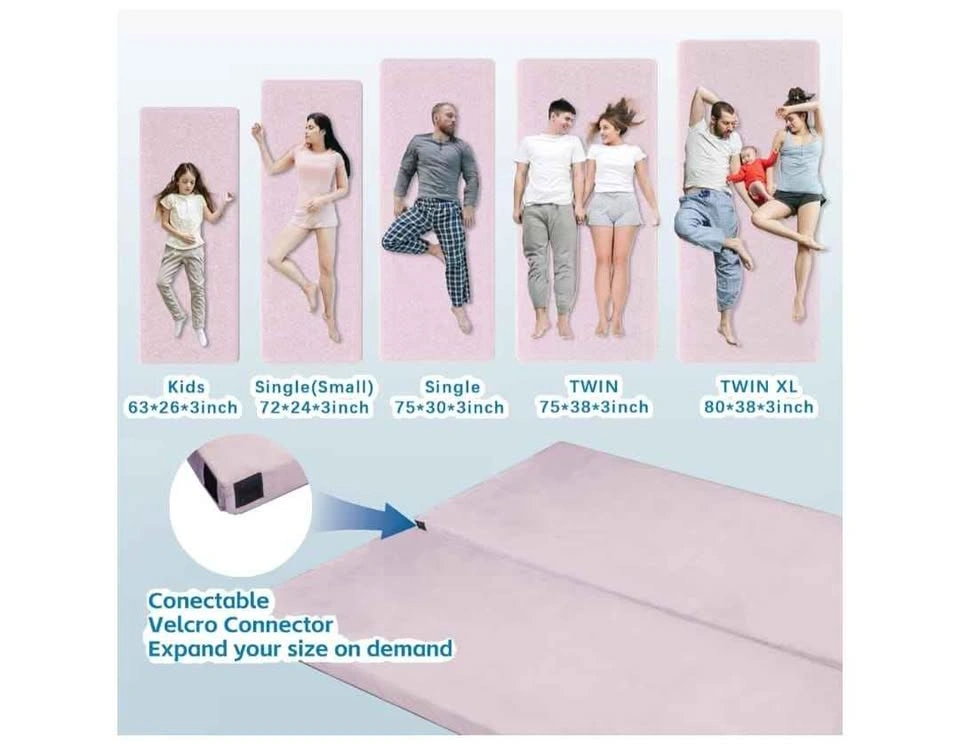 KingChii Memory Foam Camping Mattress - Portable Roll Up - photo 3
