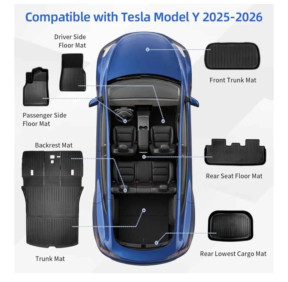 Tesla Model Y 2025-2026 Floor Mats Full Set - photo 4