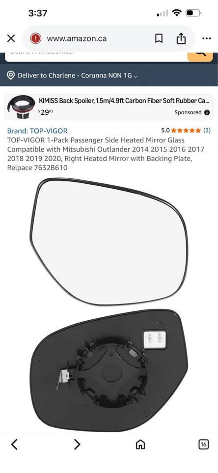 Passenger Mirror for Outlander - photo 5