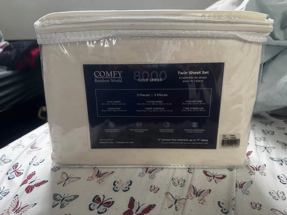 Home Comfort Bundle — Wool Scarf + NEW Twin Sheet Set - photo 3