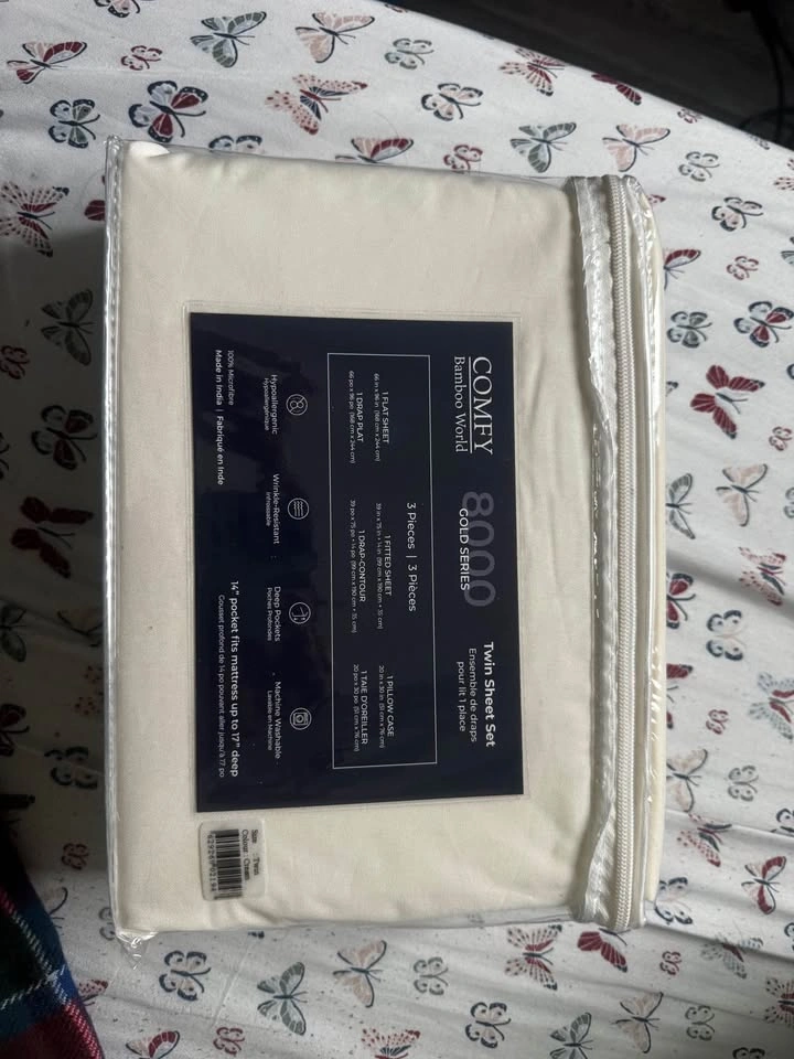 Home Comfort Bundle — Wool Scarf + NEW Twin Sheet Set - photo 4