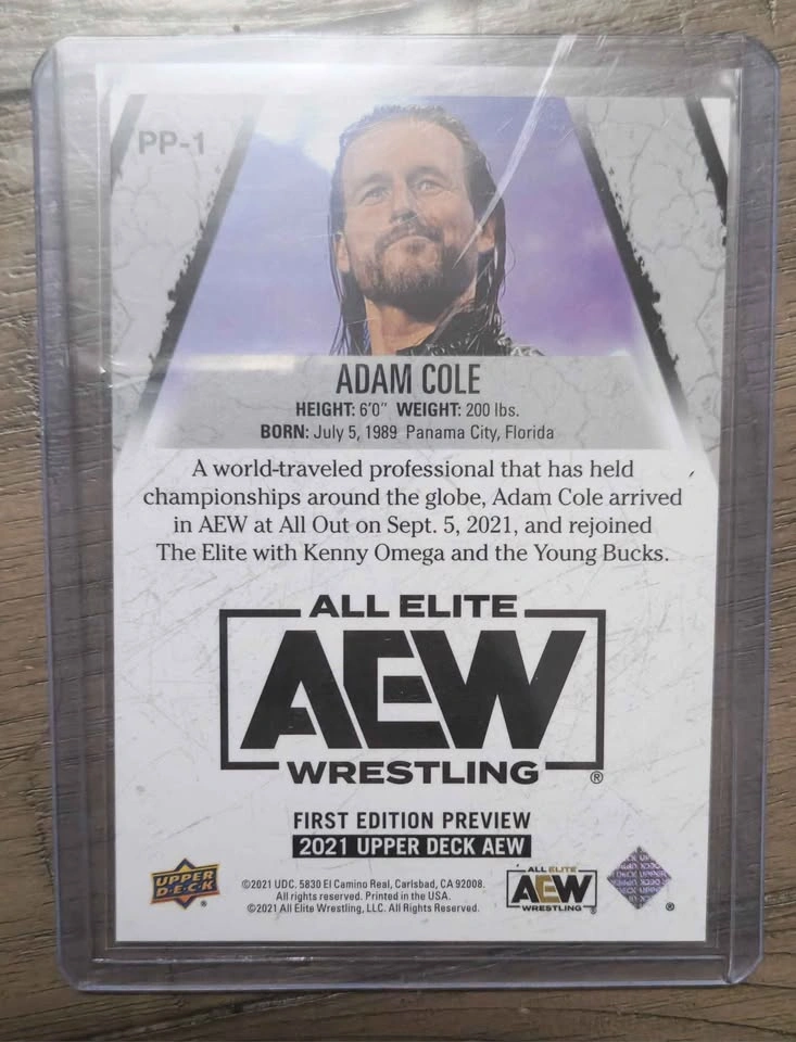 AEW Adam Cole Debut Card - photo 2