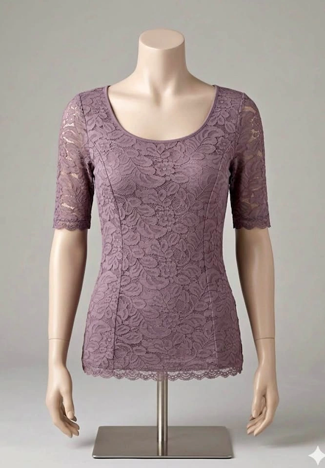 Women's Lace Top - Mauve XS