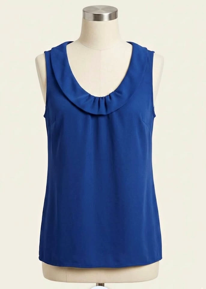 Banana Republic Blue Jersey Cowl Neck Sleeveless XS