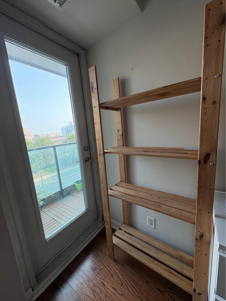 IKEA wooden shelving and storage unit - photo 2