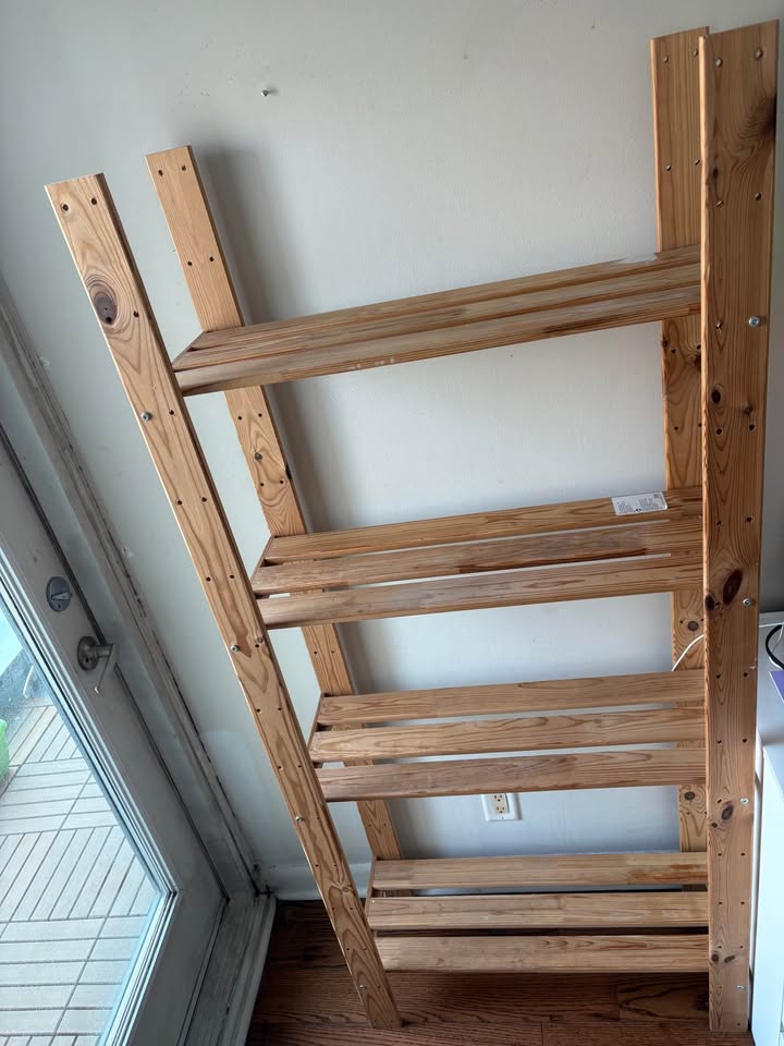 IKEA wooden shelving and storage unit - photo 3