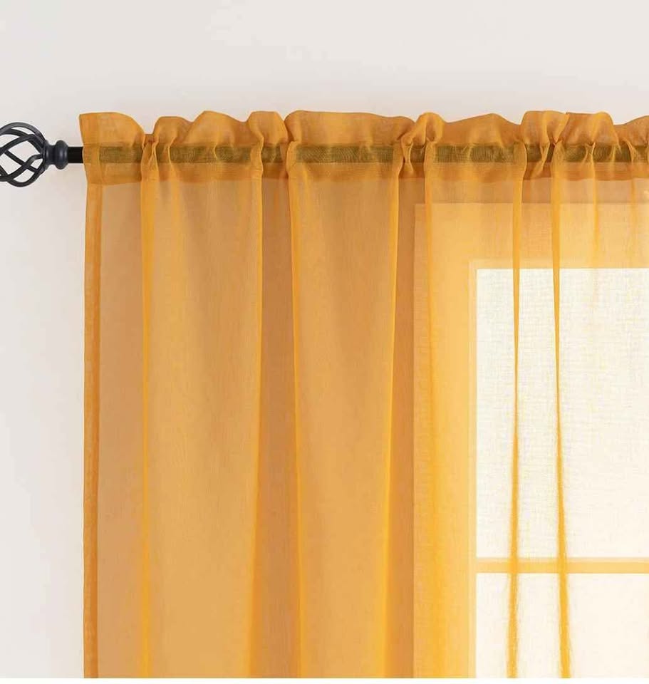 Yellow Sheer Curtains - photo 2